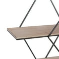 thumbnail image 5 of DecMode Brown Wood Contemporary Wall Shelf, 5 of 13
