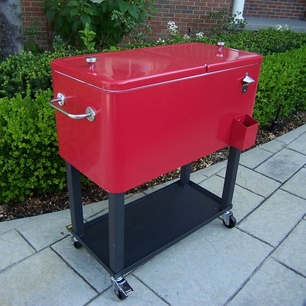 80Qt. Steel Patio Cooler Cart