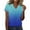516_Blue, variant on Sweet Home Farm V Neck T Shirts for Women Summer Gradient Solid Color Thin Base Short Sleeved Shirt Short Sleeve Shirts for Women Blue