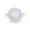 Lab Created White Opal, variant on Cocktail Round Ring Paraiba Tourmaline CZ 925 Sterling Silver Size 5