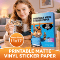 Matte_classic White 100 Count 11" x 17" Printable Vinyl Sticker Paper