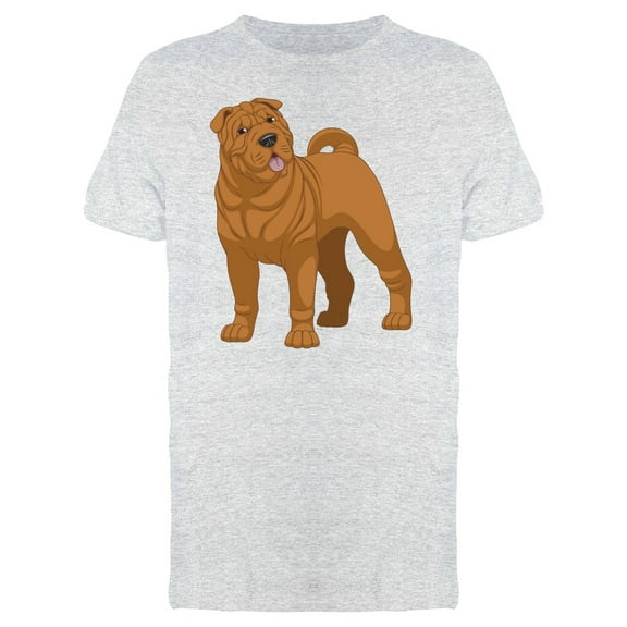 Funny Shar Pei Illustration Tee Men's -Image by Shutterstock