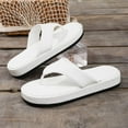 thumbnail image 5 of Xugsiok Thong Sandal for Women Open Round Toe Flip Flops Comfy Flats Sandals Casual Summer Beach Slippers Indoor Outdoor Soles, 5 of 9
