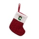 thumbnail image 2 of Calcetines navideños rojos de punto con letras bordadas | Calcetines navideños personalizados para regalar | Calcetines decorativos festivos para la repisa de la chimenea, 2 of 4
