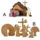 thumbnail image 1 of Paquete de 2 Decoraciones de Resurrección de Cruz de Pascua perfecl Escena de resurrección de Pascua, 1 of 8
