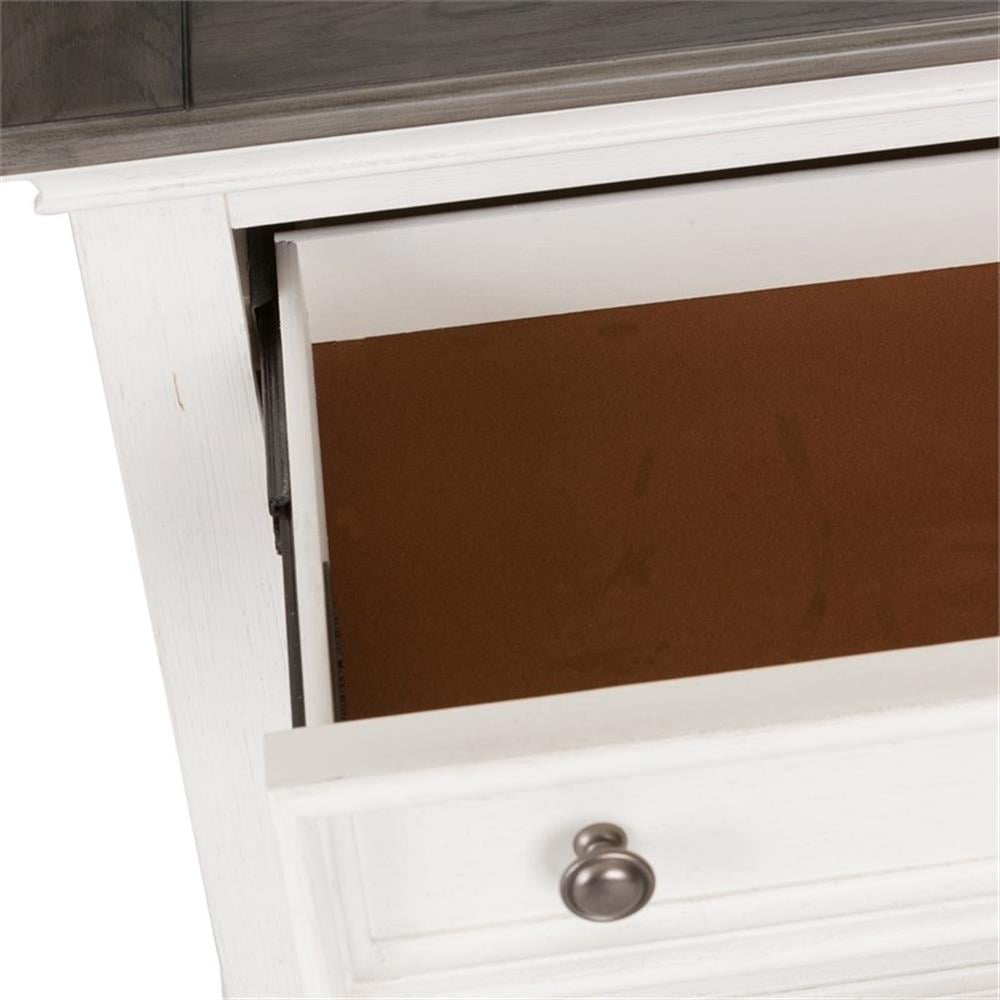 Allyson Park White Night Stand w/ Charging Station