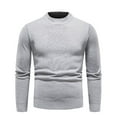 thumbnail image 3 of Vedolay Mens Pullover Sweaters Plus Size Plush Sweater Pockets Outerwear Buttons Sweater Top Grey,M, 3 of 4