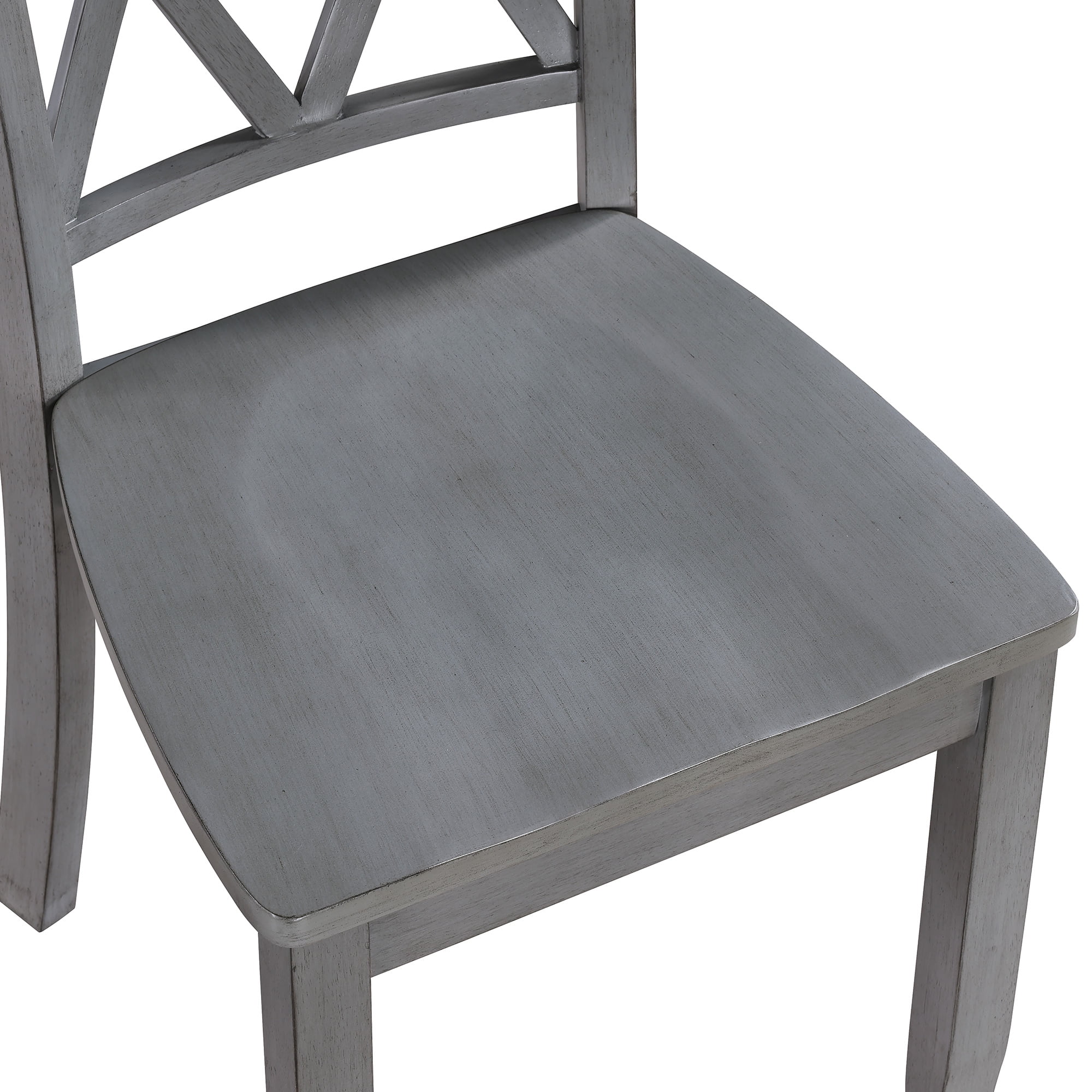 Duhome Solid Wood Dining Chairs Set of4 Modern Cross Back Chairs for Kitchen, Dining Room,Grey