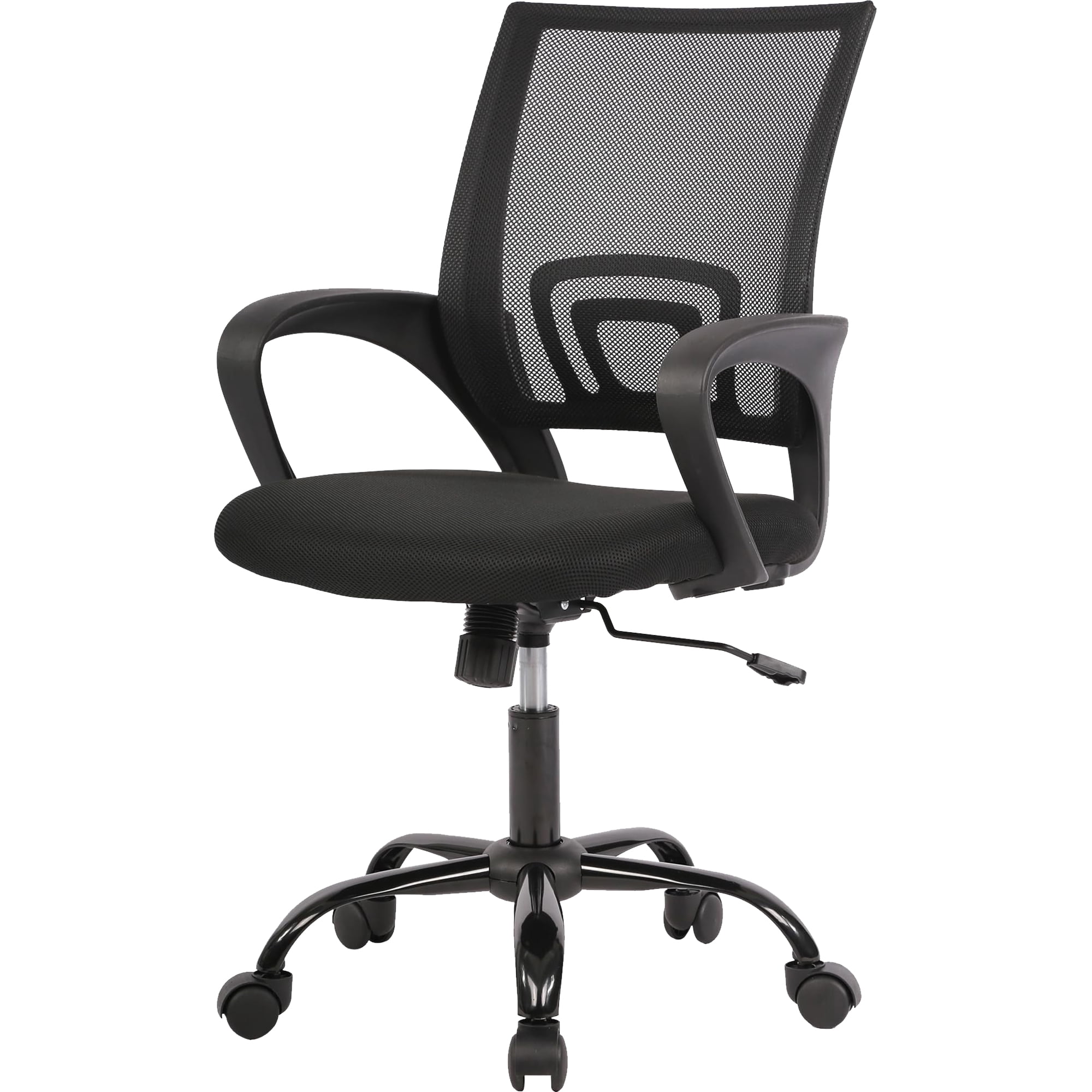 JONPONY Ergonomic Office Chair，Swivel Desk Chair with Lumbar Support, Adjustable Height with Armrests for Adults,Black
