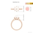 thumbnail image 5 of ANGARA 8mm Freshwater Cultured Pearl Solitaire Ring in 14K Rose Gold for Women, Girls Ring Size-13 (Stone Grade: AA-Better) June Birthstone Jewelry Gift for Her Birthday, Wedding, Engagement, 5 of 11