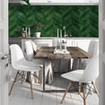 thumbnail image 4 of DEWOO 10 Sheets Thicker Herringbone Peel and Stick Backsplash, 11.5”×9” Stick on Wall Tiles, Self Adhesive Tile Sticker for Kitchen Backsplash and Bathroom, Green, 4 of 16