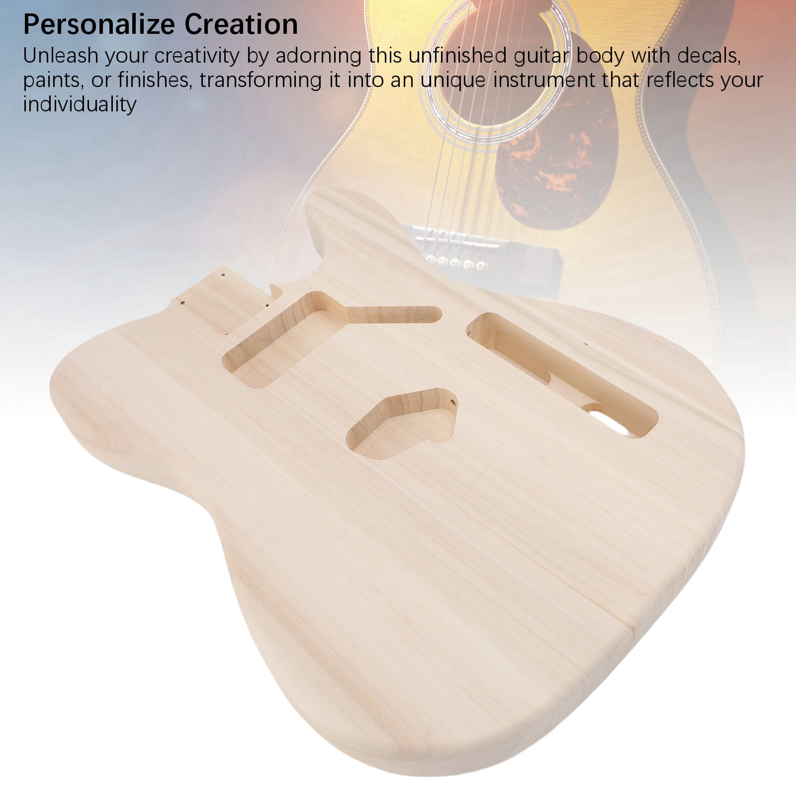 Guitar Electric Guitar Body Replacement For TL Style Poplar Wood Unfinished Stringed Instrument Body