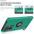 thumbnail image 2 of Case for Xiaomi 11T/11T Pro, Dual Layer Hard Military Phone Case with 360 Degree Ring Stand Silicone Bumper (Camera Protection) Magnetic Car Holder Protective Phone Cover Protector - Green, 2 of 15