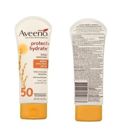 - Aveeno SPF 50 Natural Protection 3-ounce Sunscreen Lotion