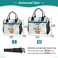 thumbnail image 2 of Bear Balloon Clouds Cooler Bag Lunch Bag Soft Cooler Cooling Tote Insulated Lunch Box for Adult Men Women, 2 of 6