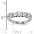thumbnail image 7 of 14K White Gold Ring Band Wedding Diamond Round 5-Stone , Size 7, 7 of 7