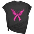 thumbnail image 2 of Busydd Breast Cancer T Shirts for Women Pink Ribbon Graphic Tees Cancer Awareness Cotton Tshirts Casual Comfy Round Neck Short Sleeve Summer Tops 2XL, 2 of 3