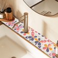 thumbnail image 2 of Yayeee Faucet Mat for Kitchen Sink 14.7" Diatomite Long Splash Guard Pad, Purple Retro Flower, 2 Pack, 2 of 7