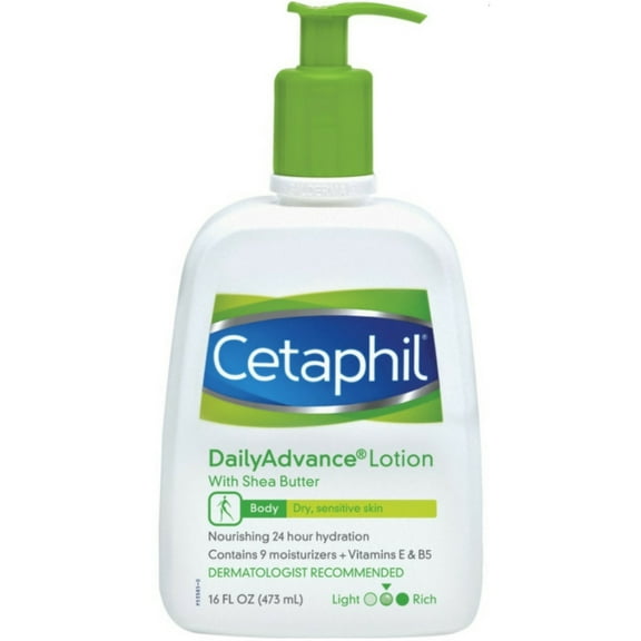 Cetaphil DailyAdvance Ultra Hydrating Lotion for Dry/Sensitive Skin 16 oz (Pack of 2)