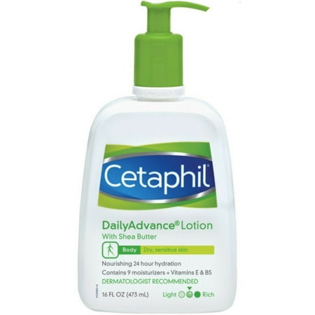 Cetaphil DailyAdvance Ultra Hydrating Lotion for Dry/Sensitive Skin 16 oz (Pack of 2)