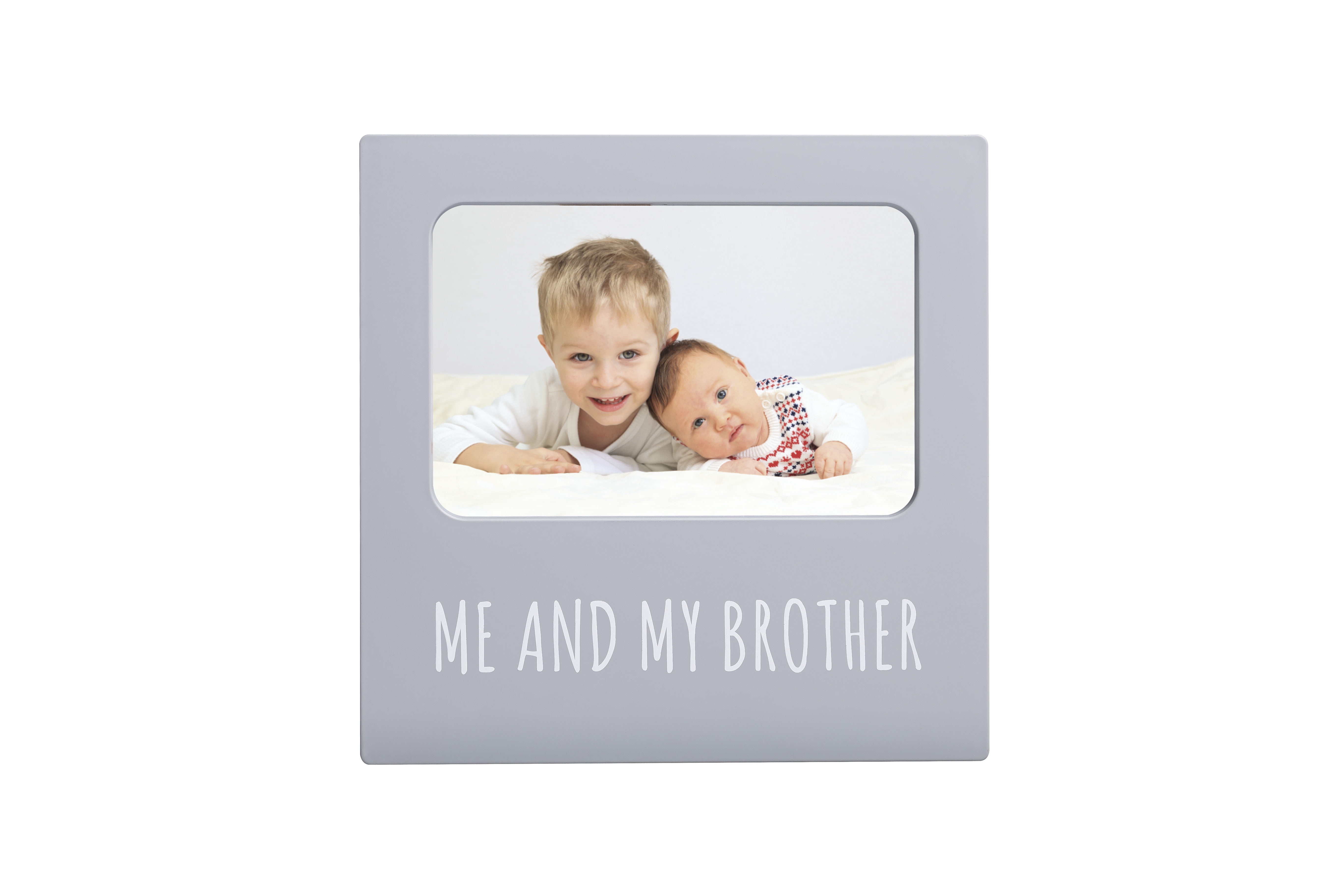 Little Pear Me and My Brother Photo Frame, Sibling Keepsake Picture Frame, Gray