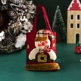 thumbnail image 2 of JeashCHAT Christmas Gift Bag, Cute Snowman Fabric Tote Bag with Handles, Reusable Gift Wrap Bag Christmas Party Supplies, Xmas Gift Party Favor Bag, 2 of 6