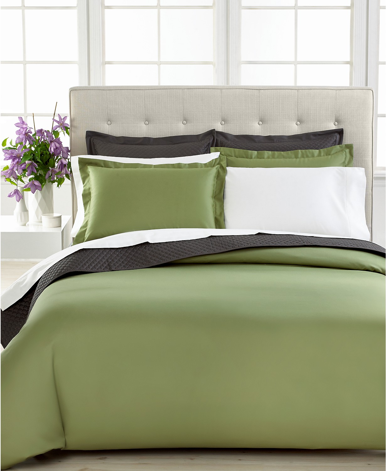 Charter Club Bedding Damask Solid 500 Thread Count Pima ...