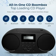 Philips Bluetooth Portable CD Boombox with FM Radio, USB Playback, and Dynamic Bass Boost
