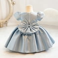 thumbnail image 5 of Fshinging Girls Summer Dresses Bowknot Wedding Bridesmaid Birthday Party Pageant Baptism Princess Sun Dress Size 6-12 Months, 5 of 5
