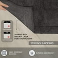 thumbnail image 2 of HOME WEAVERS Waterford Collection Cotton Round Bath Rug, 22" Round, Gray, 2 of 6