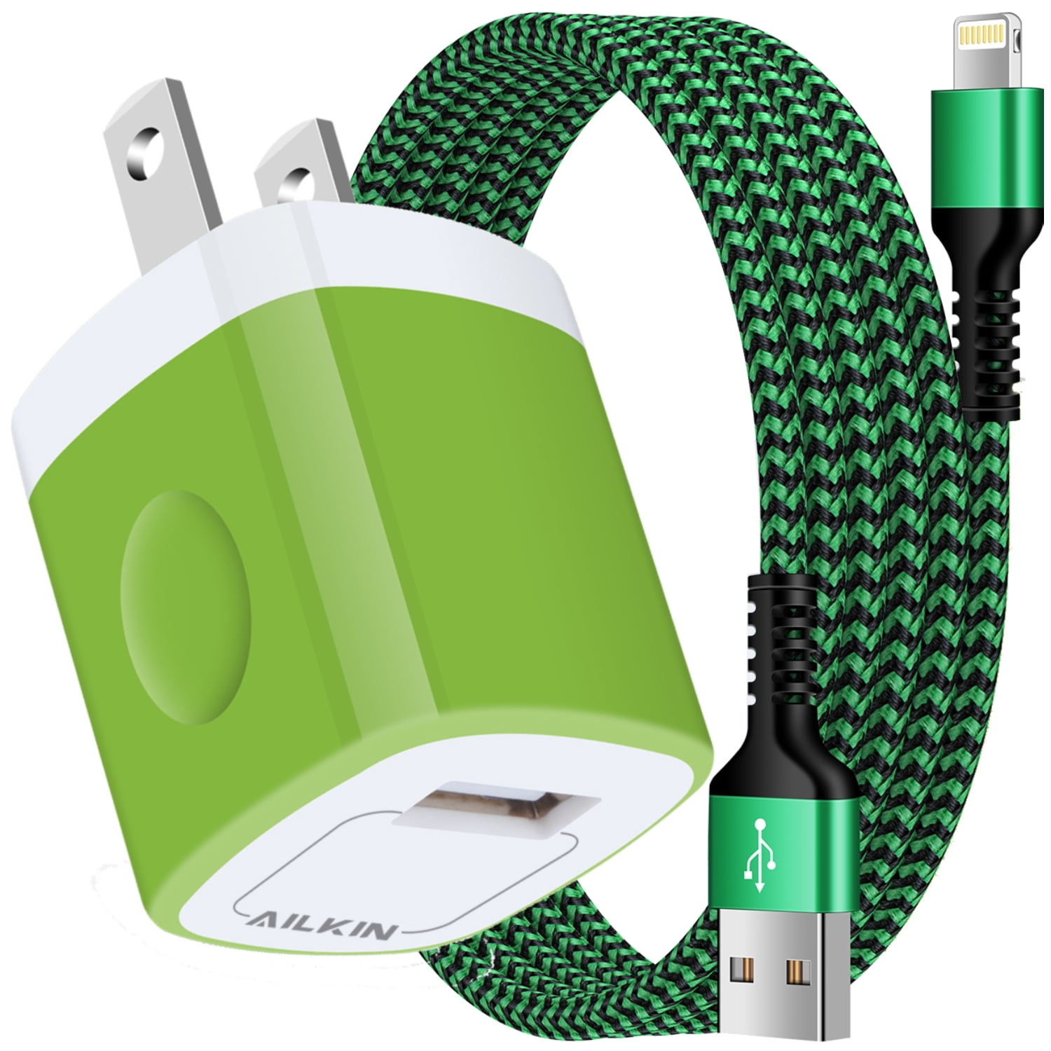 iPhone Charger,AILKIN Charger Block with Lightning Cables 6ft Charging