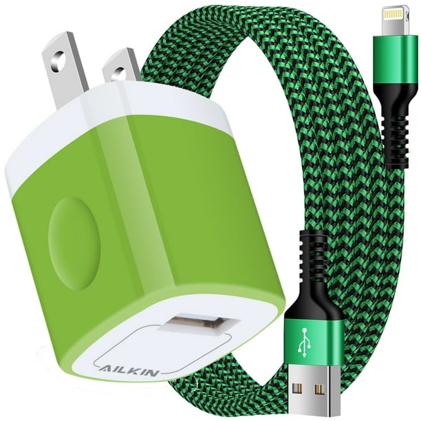 iPhone Charger,AILKIN Charger Block with Lightning Cables 6ft Charging