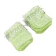 thumbnail image 4 of Drawstring Sheer Mesh Bag, Star Pattern Mesh Bags Transparent  For Wedding Light Green, 4 of 8