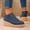 Blue, variant on Women's Chunky Low Heel Short Ankle Boots, Winter Wedge Platform Side Zipper Design with Breathable Lining, Trendy Booties for Cold Weather Gift