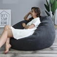 thumbnail image 1 of Large Small The color is as shown in the main picture 100*120cm Lazy Sofa Cover Chairs Without Filler Linen Cloth Lounger Seat Bean Bag Pouf Puff Couch Tatami Living Room, 1 of 4