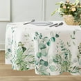 thumbnail image 2 of Leaf Floral Sage Green Round Tablecloth 60x60 Inch,Leaf Printed Tablecloth,Sage Farmhouse Watercolor Waterproof Tablecloth,Suitable for Indoor and Outdoor, Holiday Kitchen Restaurant and Party, 2 of 5