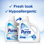 Purex Free & Clear Liquid Detergent, Sensitive Skin, 150 fl oz, 115 loads