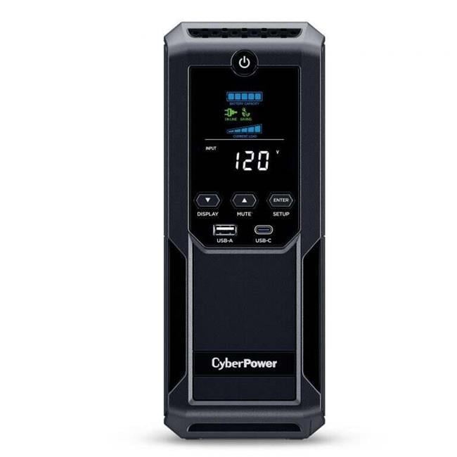 CyberPower CP1500AVRLCD3 - 1500VA/900W Mini-Tower UPS System, 12