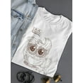 thumbnail image 3 of Cute Coffee Owl T-Shirt Women -Image by Shutterstock, Female XX-Large, 3 of 4