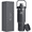 Gray, variant on GEDUX 40oz Insulated Water Bottle with Straw, Stainless Steel Water Bottle with 2-in-1 Leakproof Lid (Straw & Auto Spout), Keeps Cold 24H Hot 12H, Leak Proof Water Bottle for Sports Travel