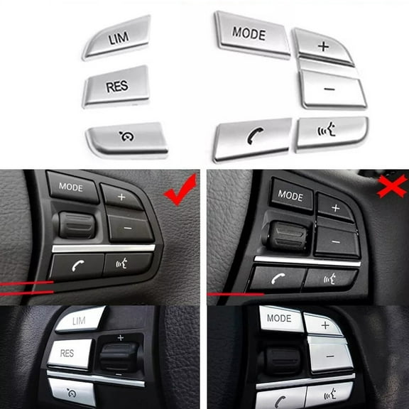 Kairuite For BMW 5 6 7 Series F10 F07 F06 F01 Car Steering Wheel Buttons Cover Sticker