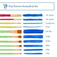 thumbnail image 3 of Hello Hobby 10 Piece Painting and Stenciling Variety Synthetic Paint Brush Set, 3 of 9