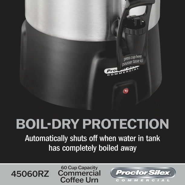 Proctor Silex Commercial 60 Cup Coffee Urn with Hot Water