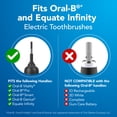 thumbnail image 3 of Equate Infinity Power Toothbrush with Antibacterial Replacement Brush Heads, White, 3 of 12