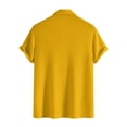 thumbnail image 5 of Lumtrix Mens Polo Shirt Texture Knitted Button Dpwn T-Shirt Casual Short Sleeve Summer Vacation Golf Shirts Yellow M, 5 of 5