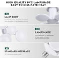 thumbnail image 4 of Amdohai 2 Pack Led Shop Light E27 Bulb Folding Football Bulbs 40W, 4 of 8
