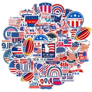 SHAOTELLME Sticker,USA Patriotic Stickers,50 Pcs,Vinyl,American Flag,Fourth of July,Independence Day