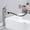 Brushed Nickel, variant on Single Hole Bathroom Faucet, Modern Single Handle Pull Out Sink Faucet with 3 Water Flow Modes, Fountain Bathroom Faucet with Sprayer (Black, Regular)