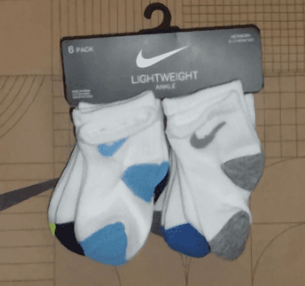 Nike Baby Lightweight Ankle Socks 6 Pack 12-24 Months