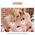 thumbnail image 5 of Suéter casual para mujer, sudadera básica de invierno, manga larga, acogedor jersey de punto, ajuste holgadoLight blueChildren's clothing 140, 5 of 5